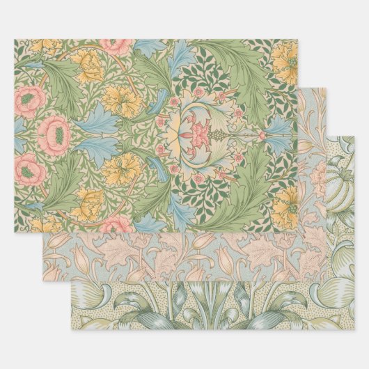William Morris Myrtle Bloem Bloemen Botanisch Inpakpapier Vel (Set)