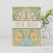 William Morris Myrtle Bloem Bloemen Botanisch Kaart (Staand voorkant)