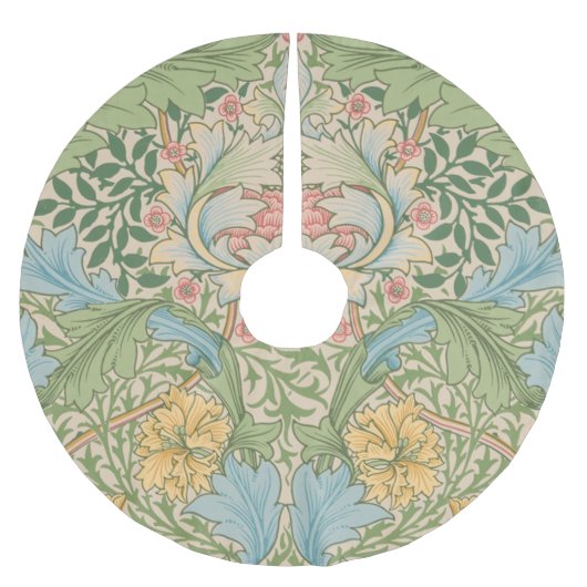 William Morris Myrtle Bloem Bloemen Botanisch Kerstboom Rok (Voorkant)