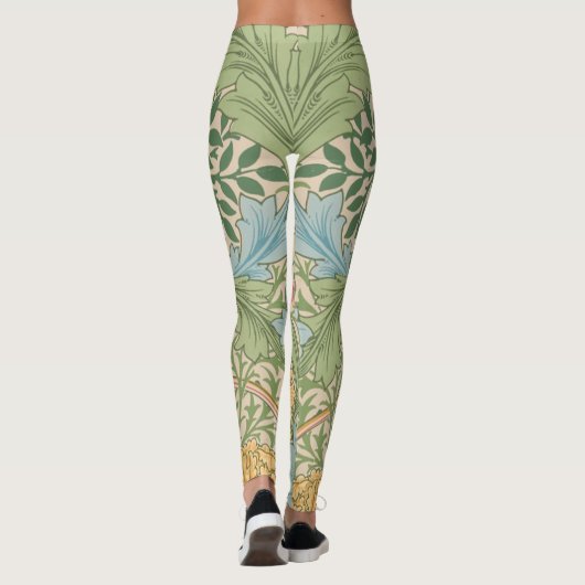 William Morris Myrtle Bloem Bloemen Botanisch Leggings (Achterkant)