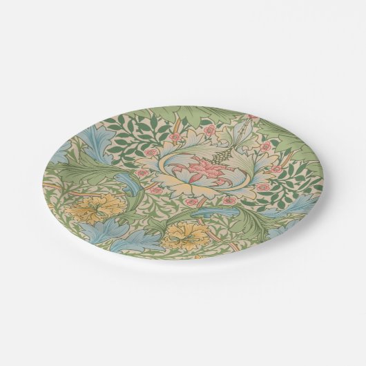 William Morris Myrtle Bloem Bloemen Botanisch Papieren Bordje (Gekanteld)