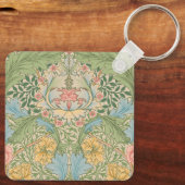 William Morris Myrtle Bloem Bloemen Botanisch Sleutelhanger (Achterkant)
