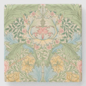 William Morris Myrtle Bloem Bloemen Botanisch Stenen Onderzetter (Voorkant)