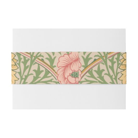 William Morris Myrtle Bloem Bloemen Botanisch Uitnodigingen Wikkel (Achterkant Voorbeeld)