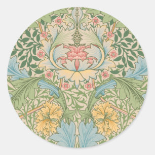 William Morris Myrtle Bloem Bloemrijk Botanisch Ronde Sticker
