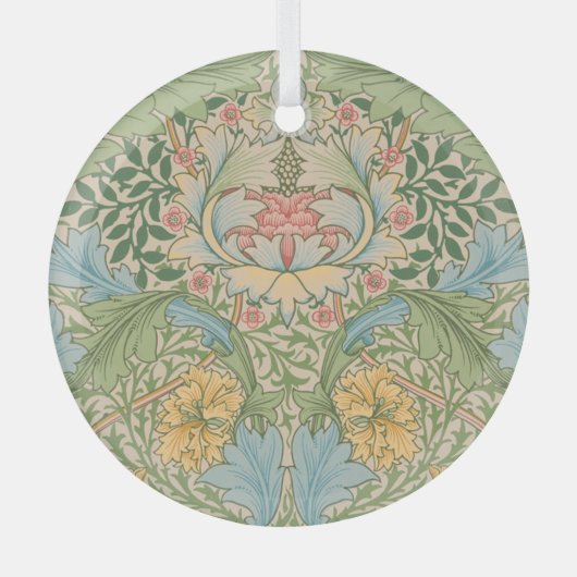 William Morris Myrtle Bloem Bloemstuk Botanisch Glas Ornament (Voorkant)