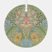 William Morris Myrtle Bloem Bloemstuk Botanisch Glas Ornament (Achterkant)