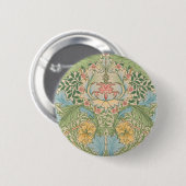 William Morris Myrtle Bloem Bloemstuk Botanisch Ronde Button 5,7 Cm (Voorkant /achterkant)