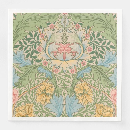 William Morris Myrtle Bloem Bloemstuk Botanisch Servet (Voorkant)