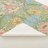 William Morris Myrtle Bloem Bloemstuk Botanisch Sherpa Deken (3/4)