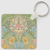 William Morris Myrtle Bloem Bloemstuk Botanisch Sleutelhanger (Achterkant)