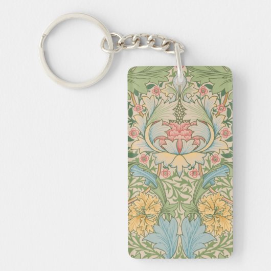 William Morris Myrtle Bloem Bloemstuk Botanisch Sleutelhanger (Voorkant)