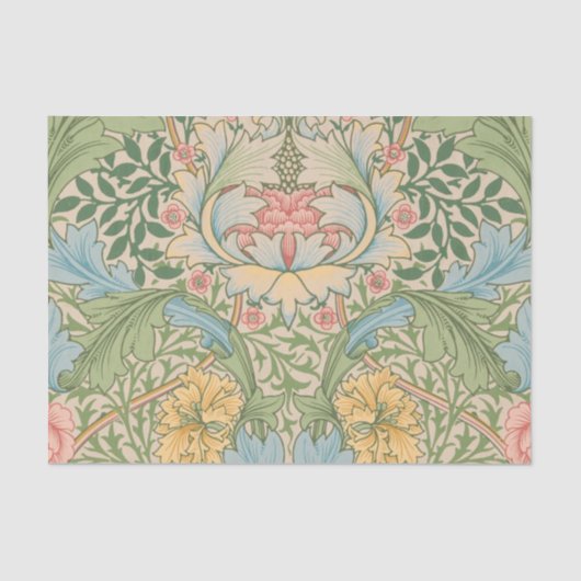 William Morris Myrtle Bloem Bloemstuk Botanisch Tissuepapier (Voorkant)