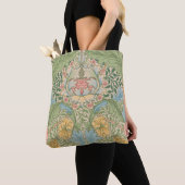 William Morris Myrtle Bloem Florale Botanische Tote Bag (Dichtbij)
