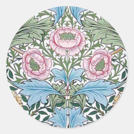 William Morris Myrtle Chintz Pattern Stickers (Voorkant)