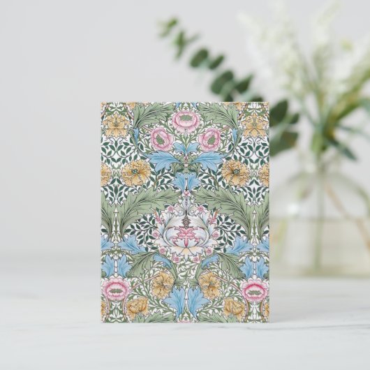 William Morris Myrtle Floral Pattern Briefkaart (Staand voorkant)