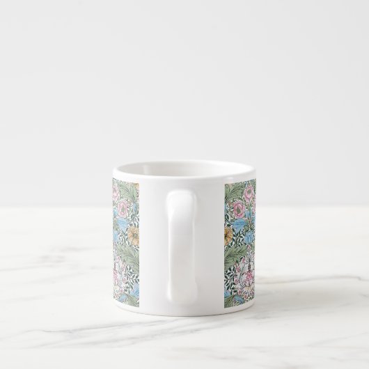 William Morris Myrtle Floral Pattern Espresso Mokk Espresso Kop (Achterkant)