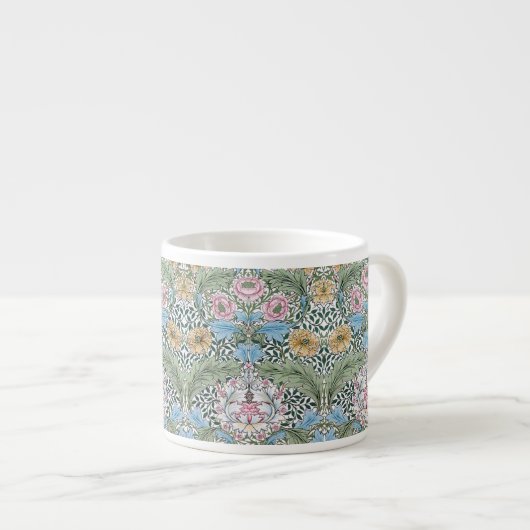 William Morris Myrtle Floral Pattern Espresso Mokk Espresso Kop (Voorkant rechts)