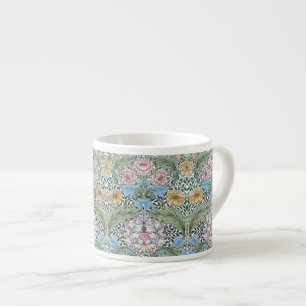 William Morris Myrtle Floral Pattern Espresso Mokk Kop