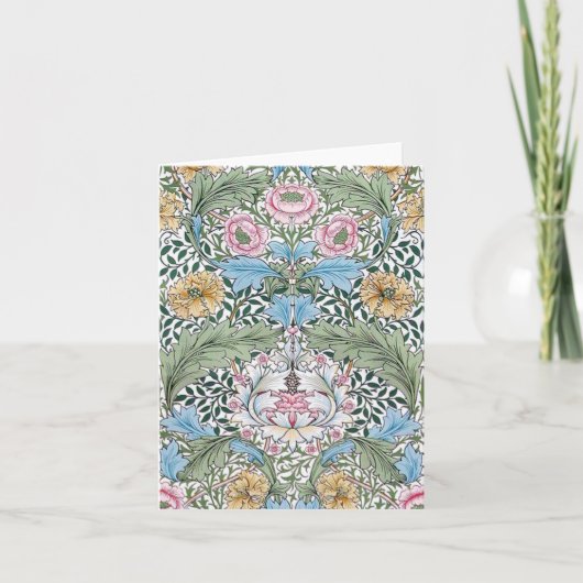 William Morris Myrtle Floral Pattern Note Cards Kaart (Voorkant)