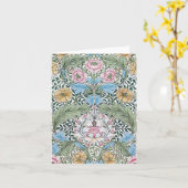 William Morris Myrtle Floral Pattern Note Cards Kaart (Gele Bloem)
