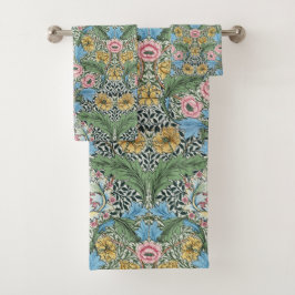 William Morris  Myrtle Flowers Geel Blauw Bad Handdoek