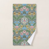 William Morris Myrtle Flowers Geel Blauw Bad Handdoek (Handdoek)