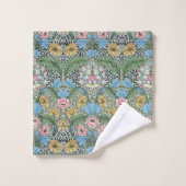 William Morris Myrtle Flowers Geel Blauw Bad Handdoek (Wasdoekje)