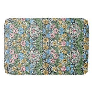 William Morris  Myrtle Flowers Geel Blauw Badmat