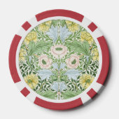 William Morris Myrtle Garden Floral Classic Poker Chips (Achterkant)