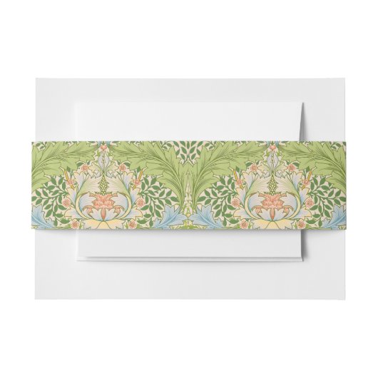 William Morris Myrtle Garden Floral Classic Uitnodigingen Wikkel (Voorkant Voorbeeld)