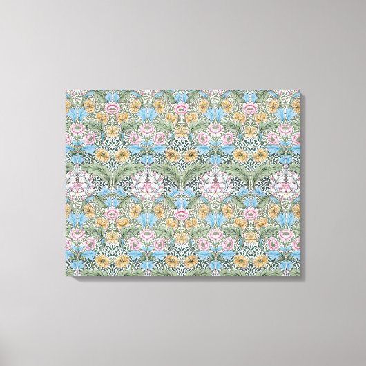 William Morris Myrtle Patroon Omwikkeld Canvas Afdruk (Voorkant)