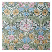 William Morris Myrtle Pattern Art Tile of Trivet Tegeltje (Voorkant)
