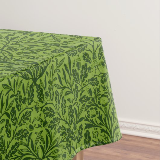 William Morris Naadloos Groen Eikenblad Patroon Tafelkleed (Voorbeeld)