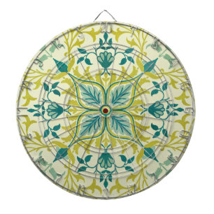 William Morris Naadloos Plafond Limegroen Patroon Dartbord