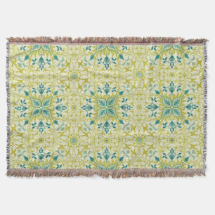 William Morris Naadloos Plafond Limegroen Patroon Deken