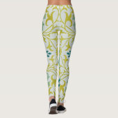 William Morris Naadloos Plafond Limegroen Patroon Leggings (Achterkant)