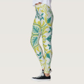 William Morris Naadloos Plafond Limegroen Patroon Leggings (Links)