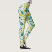 William Morris Naadloos Plafond Limegroen Patroon Leggings (Rechts)