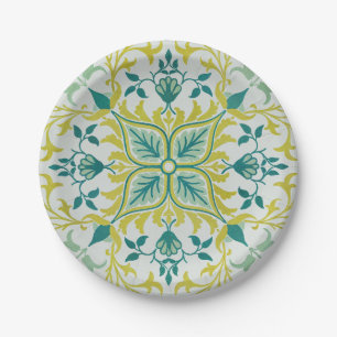 William Morris Naadloos Plafond Limegroen Patroon Papieren Bordje