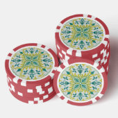William Morris Naadloos Plafond Limegroen Patroon Poker Chips (Opstapeling)