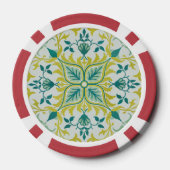 William Morris Naadloos Plafond Limegroen Patroon Poker Chips (Achterkant)