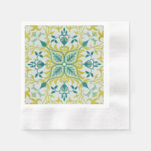 William Morris Naadloos Plafond Limegroen Patroon Servet