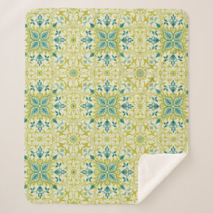 William Morris Naadloos Plafond Limegroen Patroon Sherpa Deken