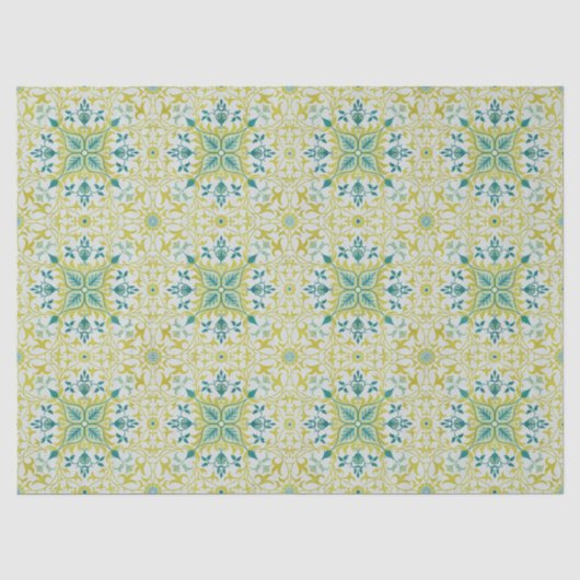 William Morris Naadloos Plafond Limegroen Patroon Tissuepapier (Voorkant)