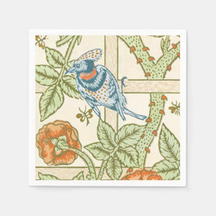William Morris Naadloos Tralie Roos Patroon Servet
