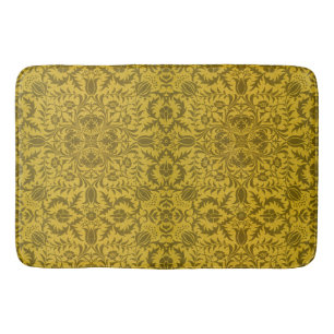 William Morris Naadloos Wingerd Goud Geel Patroon Badmat