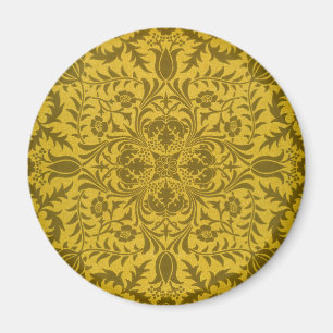 William Morris Naadloos Wingerd Goud Geel Patroon Magneet