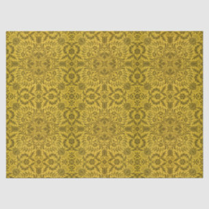 William Morris Naadloos Wingerd Goud Geel Patroon Tissuepapier