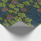 William Morris Naadloze Druiven Wingerd Zwarte Pat Cadeaupapier (Hoek)